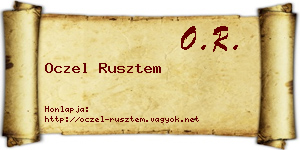 Oczel Rusztem névjegykártya